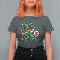 67 St Patricks Day T Shirt For Women Funny Six Seven Leprechaun Playing Baseball Meme