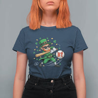 67 St Patricks Day T Shirt For Women Funny Six Seven Leprechaun Playing Baseball Meme