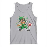 67 St Patricks Day Tank Top Funny Six Seven Leprechaun Playing Baseball Meme