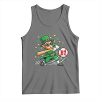 67 St Patricks Day Tank Top Funny Six Seven Leprechaun Playing Baseball Meme