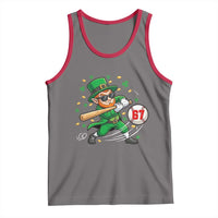 67 St Patricks Day Tank Top Funny Six Seven Leprechaun Playing Baseball Meme
