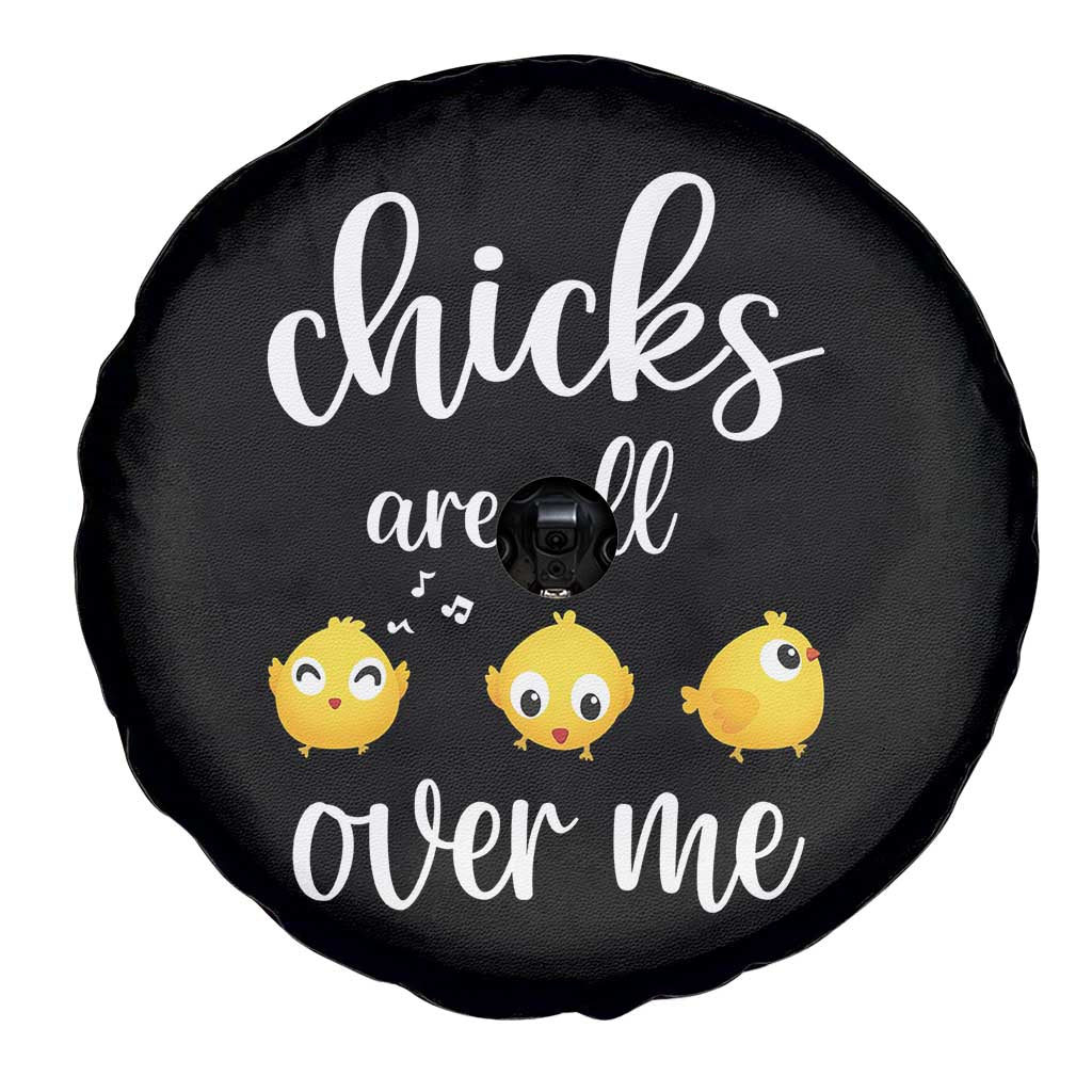 Chicks Are All Over Me Spare Tire Cover Funny Easter Kids