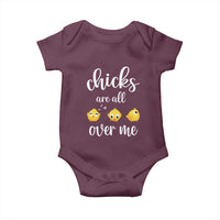 Chicks Are All Over Me Baby Onesie Funny Easter Kids
