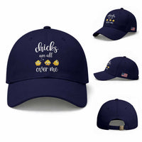 Chicks Are All Over Me Baseball Cap Funny Easter Kids
