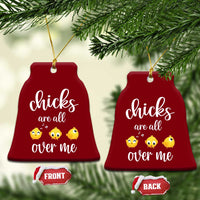 Chicks Are All Over Me Ceramic Ornament Funny Easter Kids