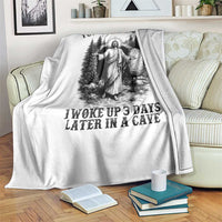 Christian Easter Jesus Throw Blanket I Got So Hammered Woke Up 3 Days