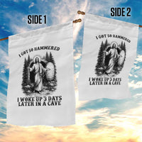 Christian Easter Jesus Garden Flag I Got So Hammered Woke Up 3 Days