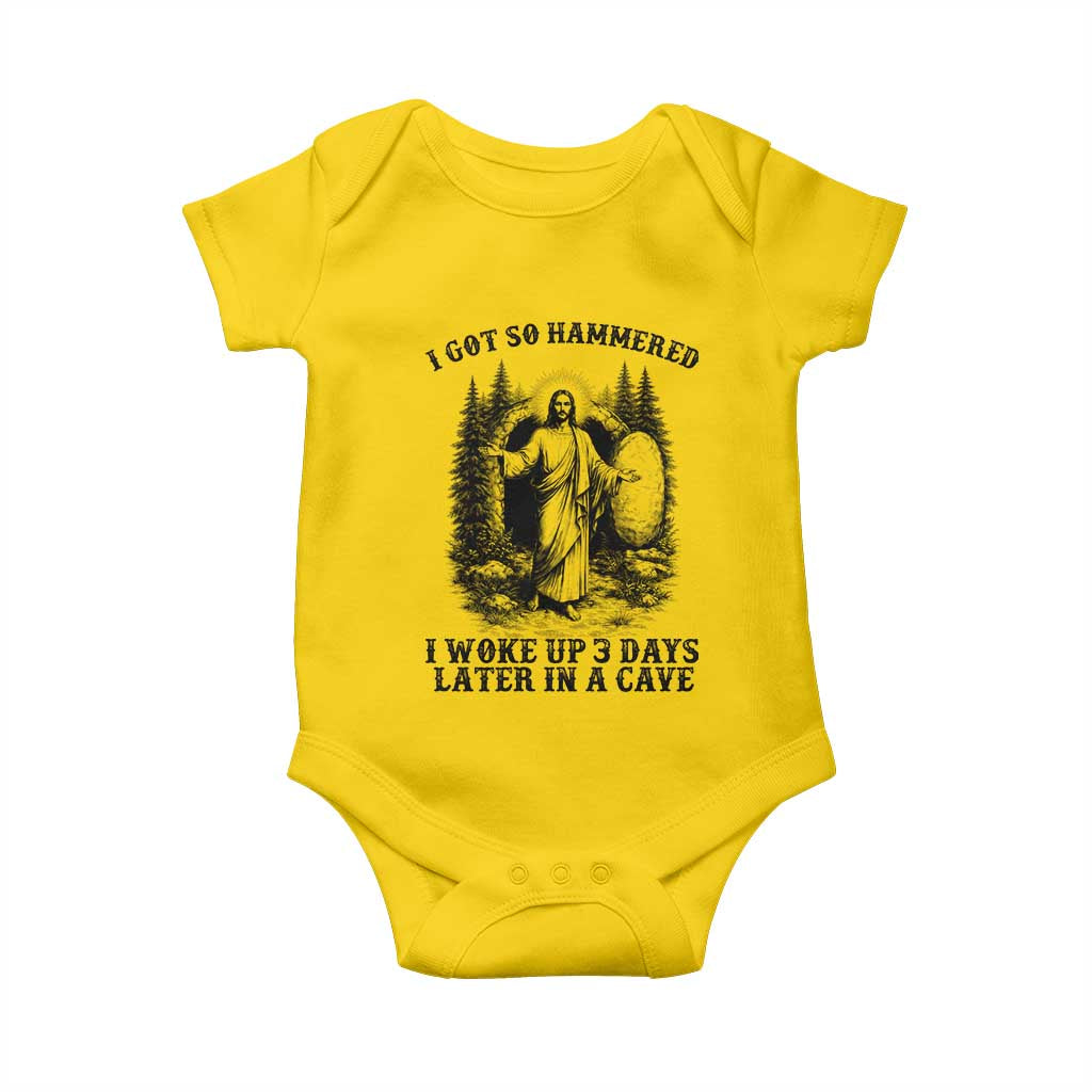 Christian Easter Jesus Baby Onesie I Got So Hammered Woke Up 3 Days