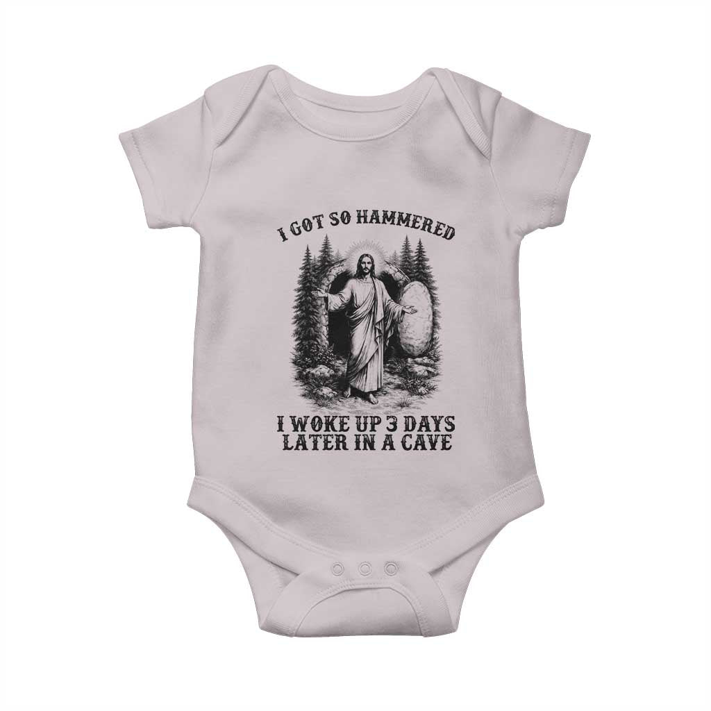 Christian Easter Jesus Baby Onesie I Got So Hammered Woke Up 3 Days