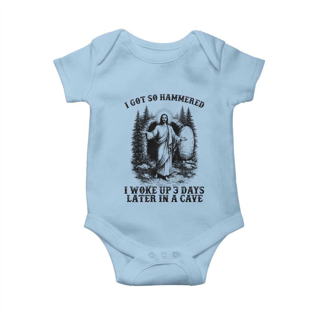 Christian Easter Jesus Baby Onesie I Got So Hammered Woke Up 3 Days