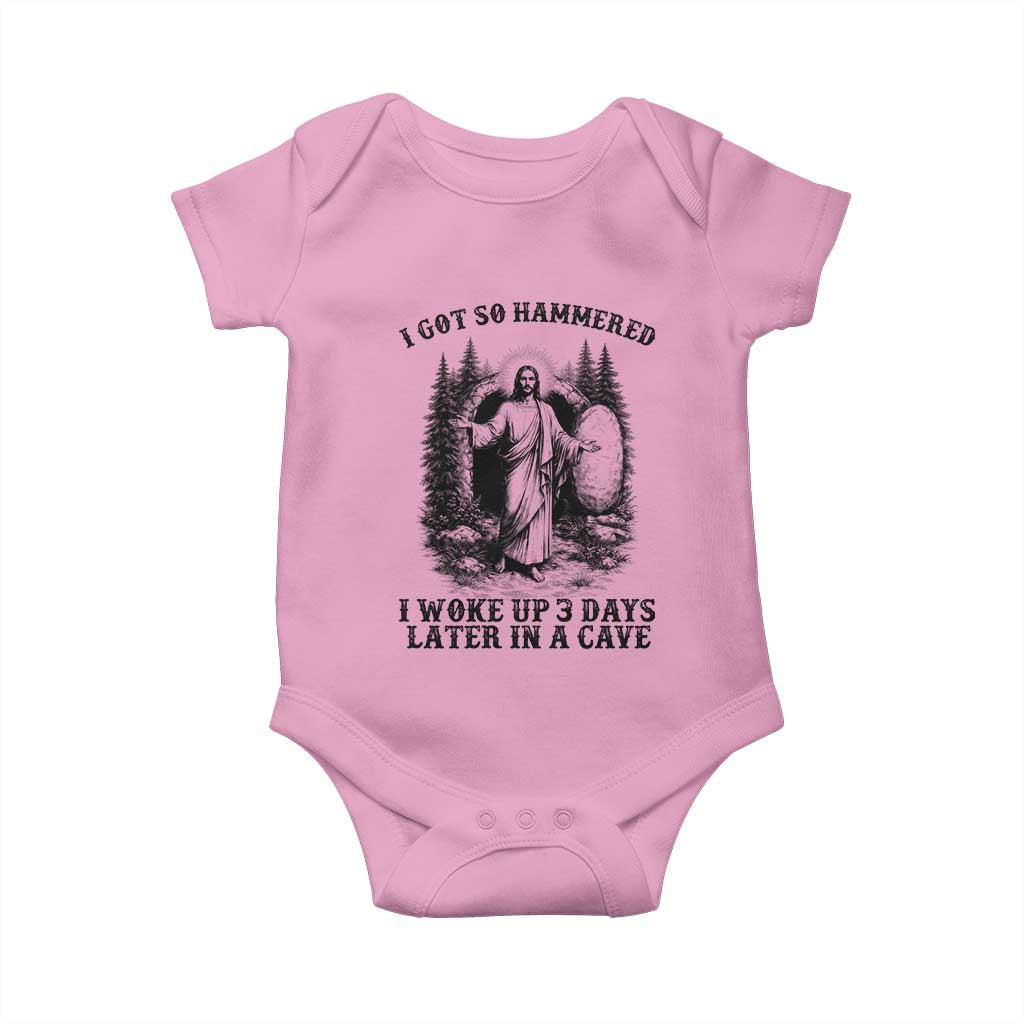 Christian Easter Jesus Baby Onesie I Got So Hammered Woke Up 3 Days