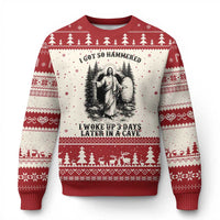 Christian Easter Jesus Ugly Christmas Sweater I Got So Hammered Woke Up 3 Days