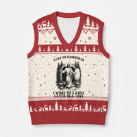 Christian Easter Jesus V-Neck Knit Sweater Vest I Got So Hammered Woke Up 3 Days