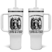 Christian Easter Jesus Tumbler With Handle I Got So Hammered Woke Up 3 Days