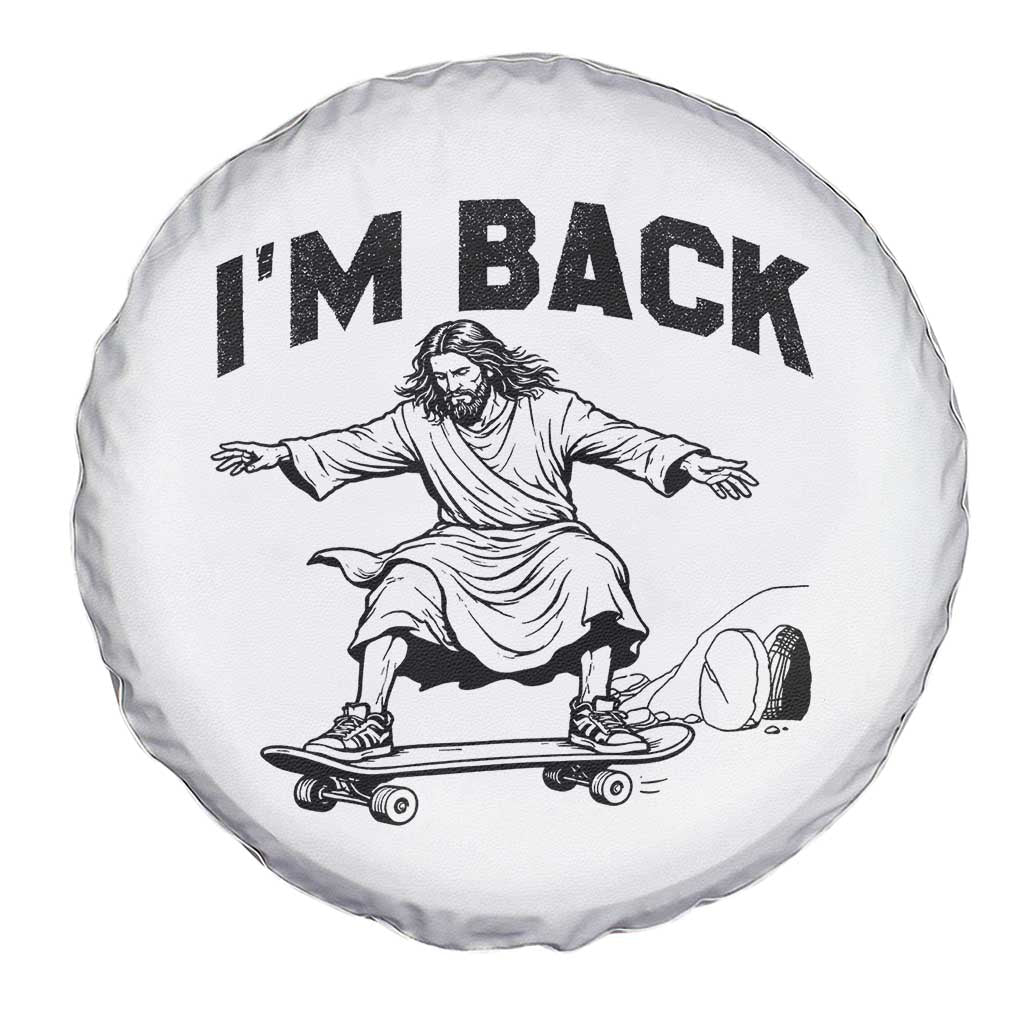 Christian Easter Spare Tire Cover Funny Skateboard Jesus I am Back