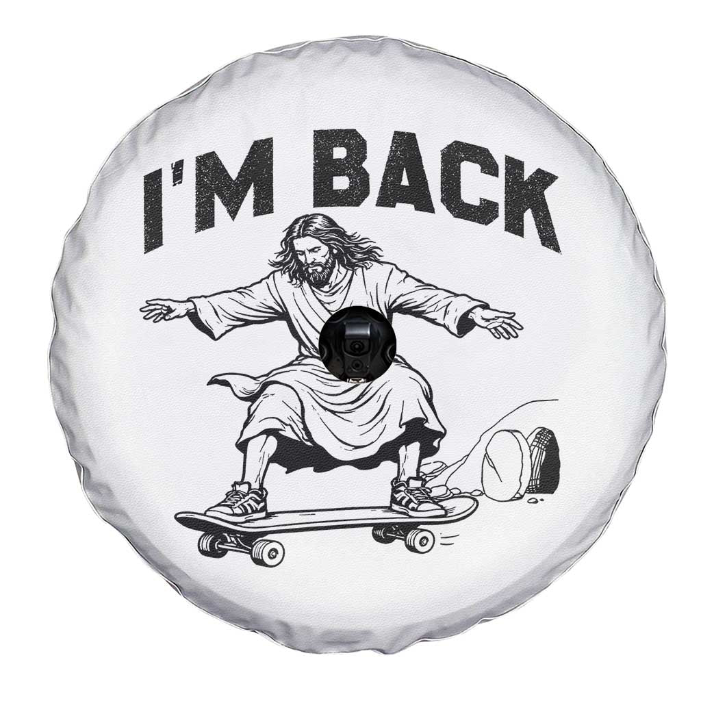 Christian Easter Spare Tire Cover Funny Skateboard Jesus I am Back