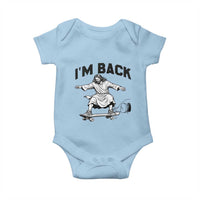 Christian Easter Baby Onesie Funny Skateboard Jesus I am Back