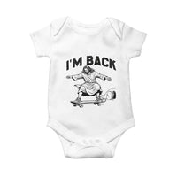 Christian Easter Baby Onesie Funny Skateboard Jesus I am Back