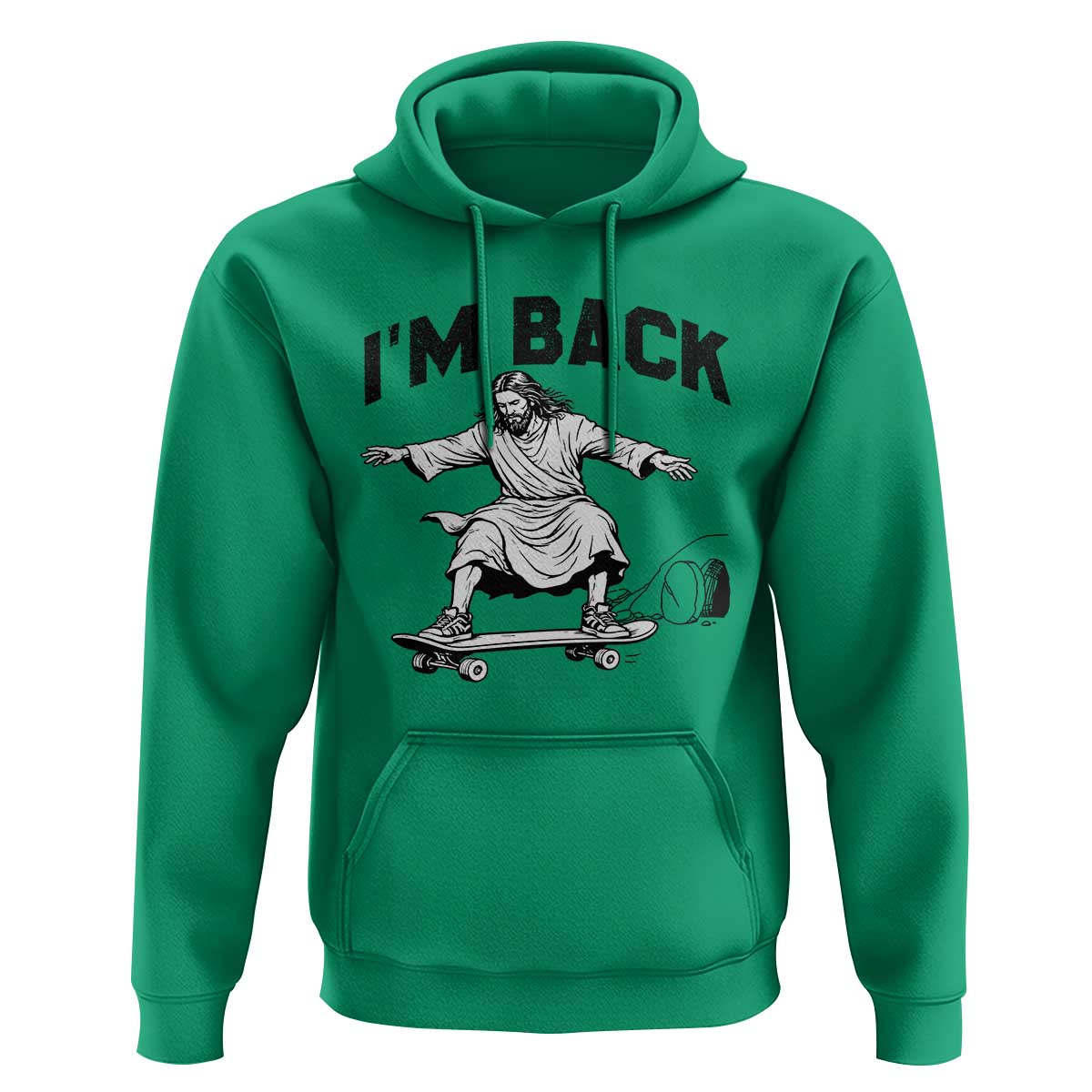 Christian Easter Hoodie Funny Skateboard Jesus I am Back