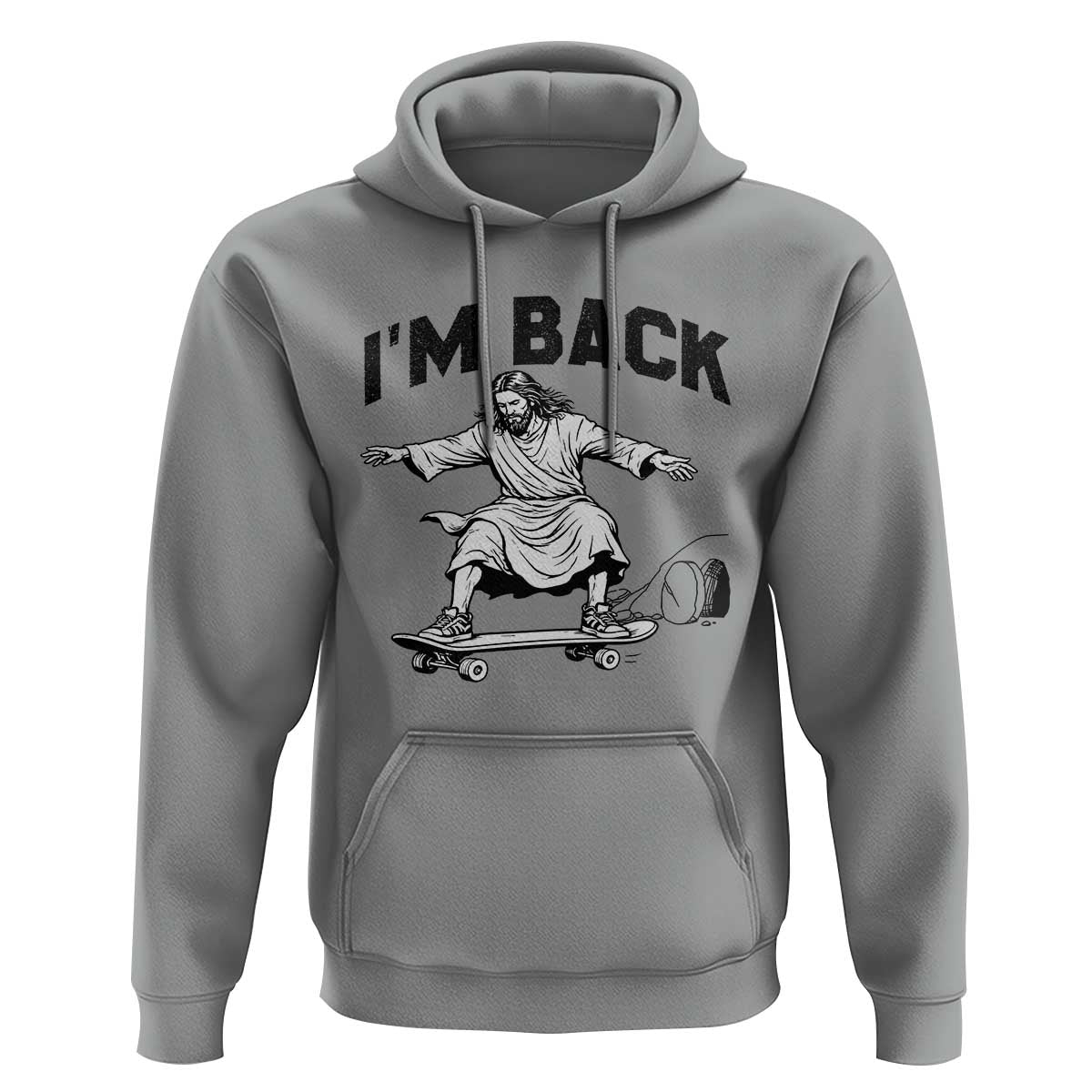Christian Easter Hoodie Funny Skateboard Jesus I am Back