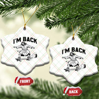 Christian Easter Ceramic Ornament Funny Skateboard Jesus I am Back