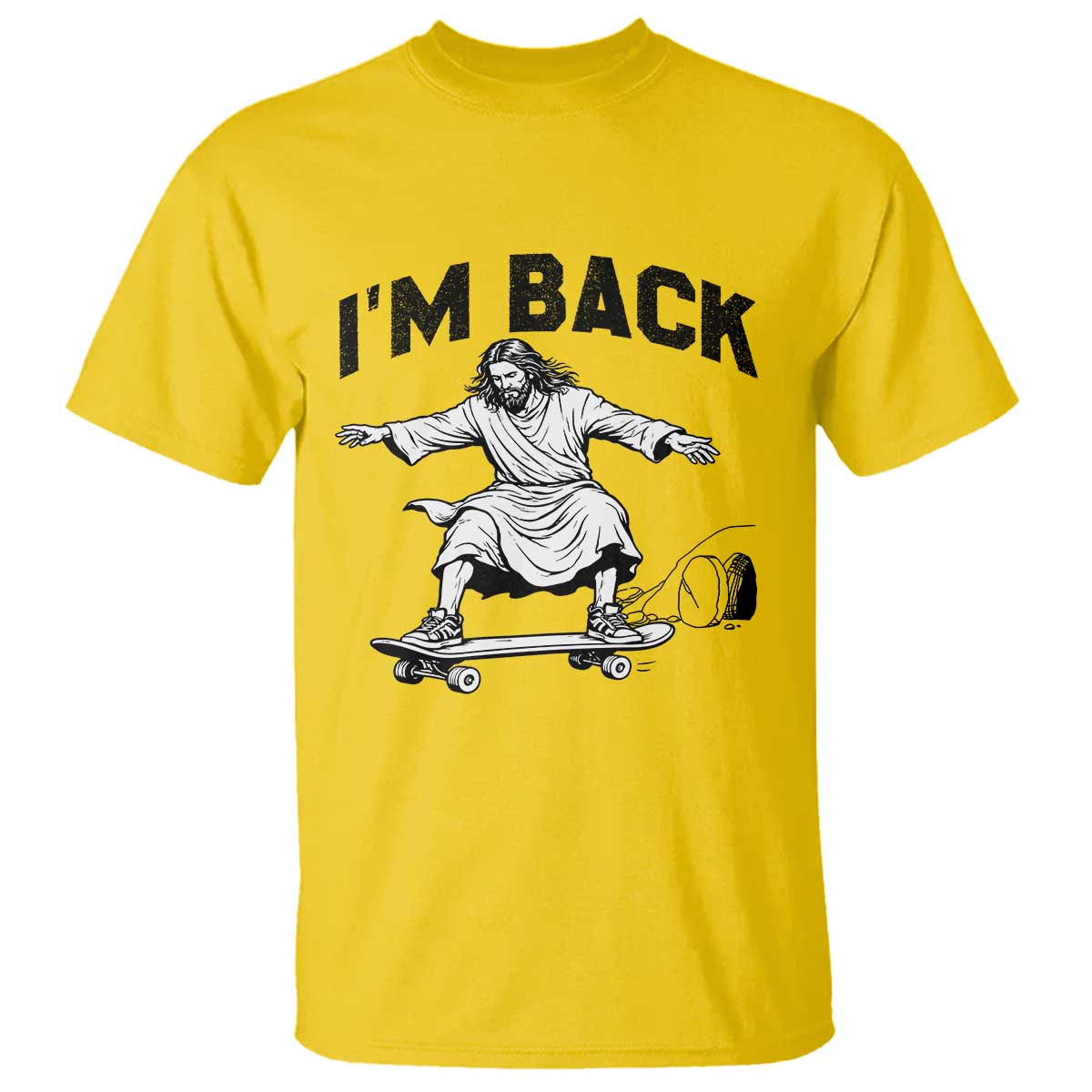 Christian Easter T Shirt Funny Skateboard Jesus I am Back
