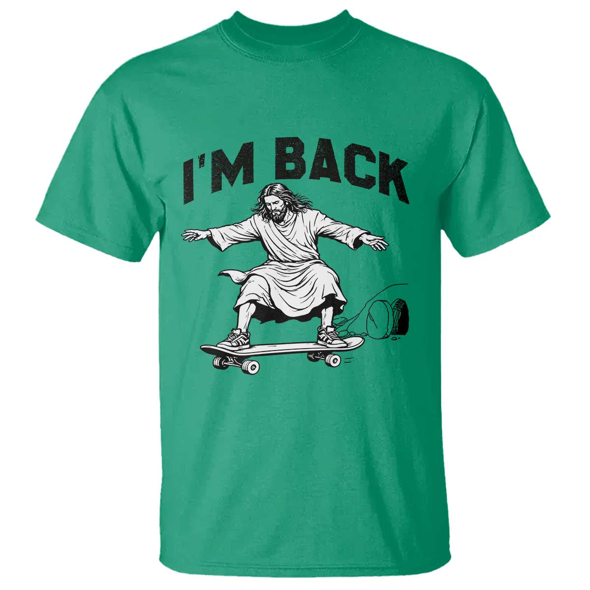 Christian Easter T Shirt Funny Skateboard Jesus I am Back
