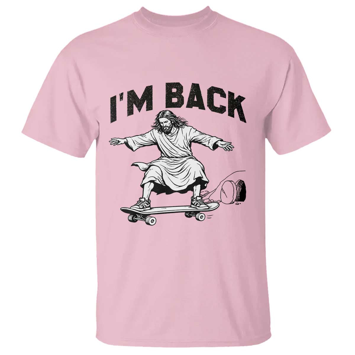Christian Easter T Shirt Funny Skateboard Jesus I am Back