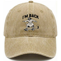 Christian Easter Washed Cotton Baseball Cap Funny Skateboard Jesus I am Back