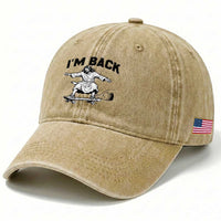 Christian Easter Washed Cotton Baseball Cap Funny Skateboard Jesus I am Back