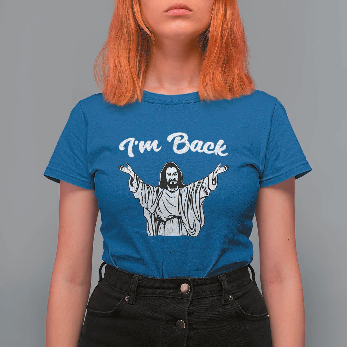 Funny Easter Jesus Meme T Shirt For Women I'm Back
