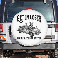 Get In Loser We're Late For Easter Spare Tire Cover Funny Easter Raccoon Frog Goose Humor