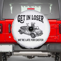 Get In Loser We're Late For Easter Spare Tire Cover Funny Easter Raccoon Frog Goose Humor