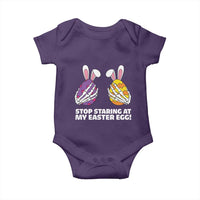 Stop Staring at My Easter Eggs Baby Onesie Funny Skeleton Bunny Easter
