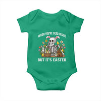 Funny Easter Skeleton Baby Onesie When You're Dead Inside But It's Easter