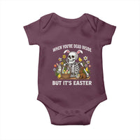 Funny Easter Skeleton Baby Onesie When You're Dead Inside But It's Easter