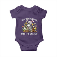 Funny Easter Skeleton Baby Onesie When You're Dead Inside But It's Easter
