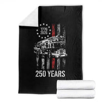 Fireman 250 Years of America Throw Blanket Fireman American Flag Thin Red Line Firefighter