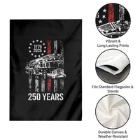 Fireman 250 Years of America Garden Flag Fireman American Flag Thin Red Line Firefighter