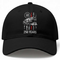 Fireman 250 Years of America Baseball Cap Fireman American Flag Thin Red Line Firefighter