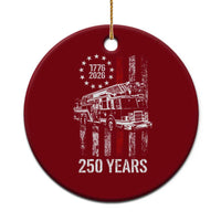 Fireman 250 Years of America Ceramic Ornament Fireman American Flag Thin Red Line Firefighter