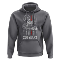 Fireman 250 Years of America Hoodie Fireman American Flag Thin Red Line Firefighter