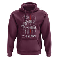 Fireman 250 Years of America Hoodie Fireman American Flag Thin Red Line Firefighter