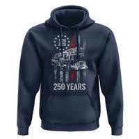 Fireman 250 Years of America Hoodie Fireman American Flag Thin Red Line Firefighter