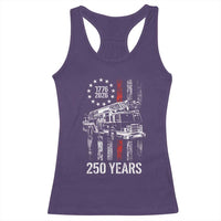 Fireman 250 Years of America Racerback Tank Top Fireman American Flag Thin Red Line Firefighter