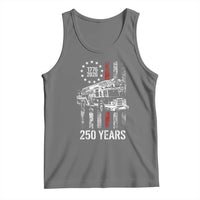 Fireman 250 Years of America Tank Top Fireman American Flag Thin Red Line Firefighter