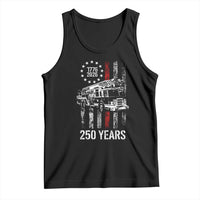 Fireman 250 Years of America Tank Top Fireman American Flag Thin Red Line Firefighter