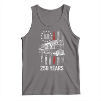 Fireman 250 Years of America Tank Top Fireman American Flag Thin Red Line Firefighter