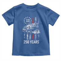 Fireman 250 Years of America Toddler T Shirt Fireman American Flag Thin Red Line Firefighter