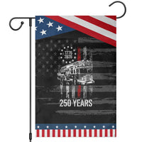Fireman 250 Years of America Patriotic Garden Flag Fireman American Flag Thin Red Line Firefighter
